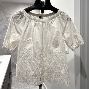 Talbots 100% cotton size medium embroidered eyelet top shirt